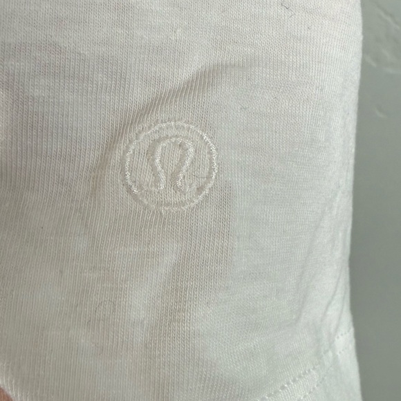 Lululemon Classic Fit Cotton Blend T-Shirt White Size 4 - Picture 6 of 7